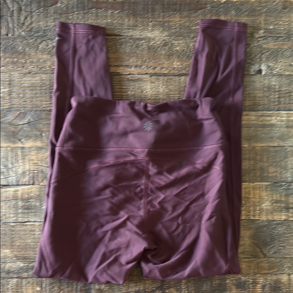 Burgandy Athleta High-Waisted Leggings